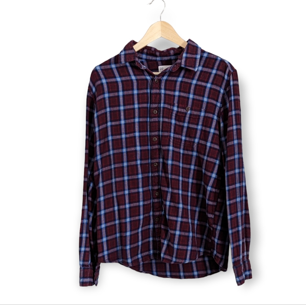 GAP Untucked Fit Flannel Shirt